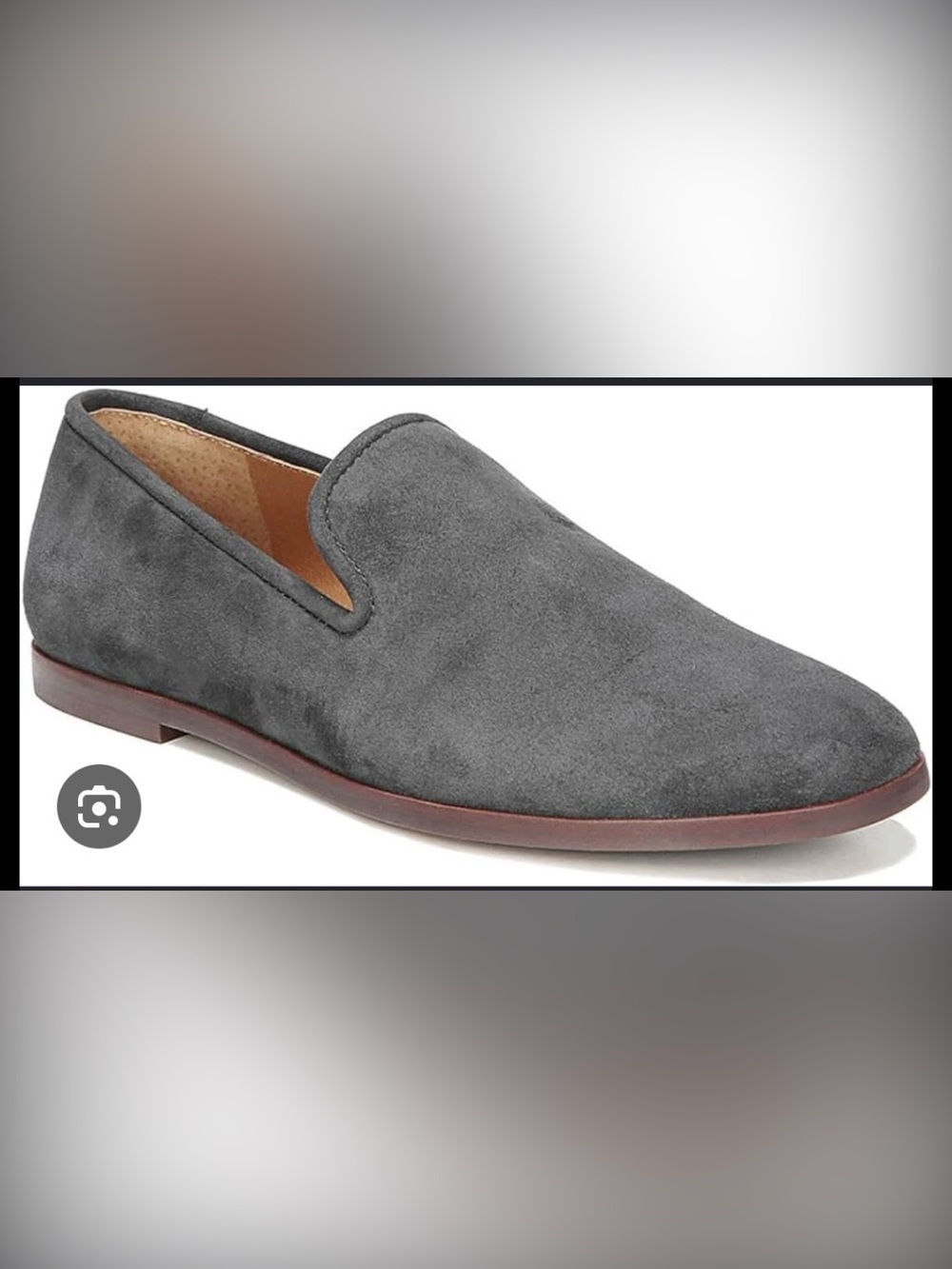 Franco Sarto Rachella gray/blue suede loafers